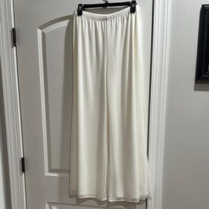 Stylish Cream Wide-Leg Women's Pants